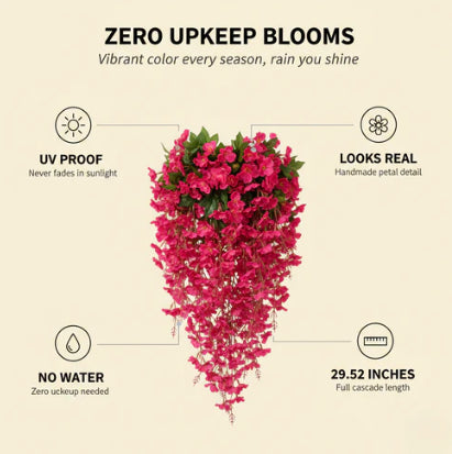 🔥70% Off Last Day🔥Ever bloom Cascades Timeless Beauty & Effortless Ambiance ,UV Resistant Artificial Petunias Flowers